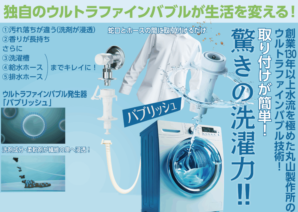 独自のウルトラファインバブルが生活を変える